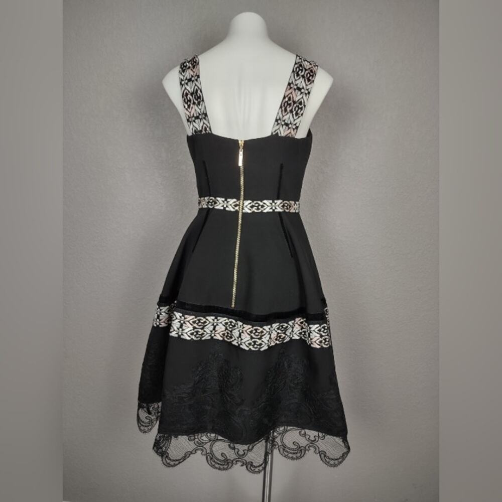 Bronx and Banco Ethnos Ruffle Black Sleeveless Dress Size 6 / Medium - Picture 4 of 16